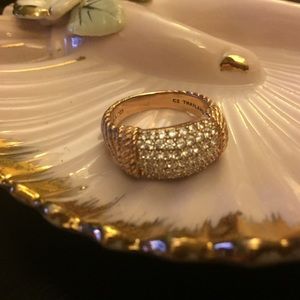 Judith Ripka 14K Gold-Clad CZ Ring